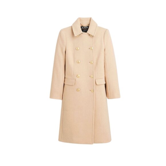 NWT JCrew Warwick Top Coat Jacket Womens 10 Beige Italian Stadium Cloth Wool - Picture 12 of 12